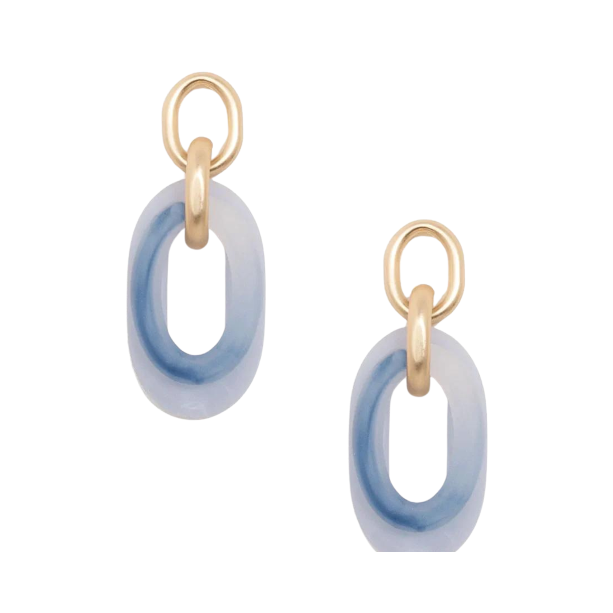 Two Tone Link Earrings