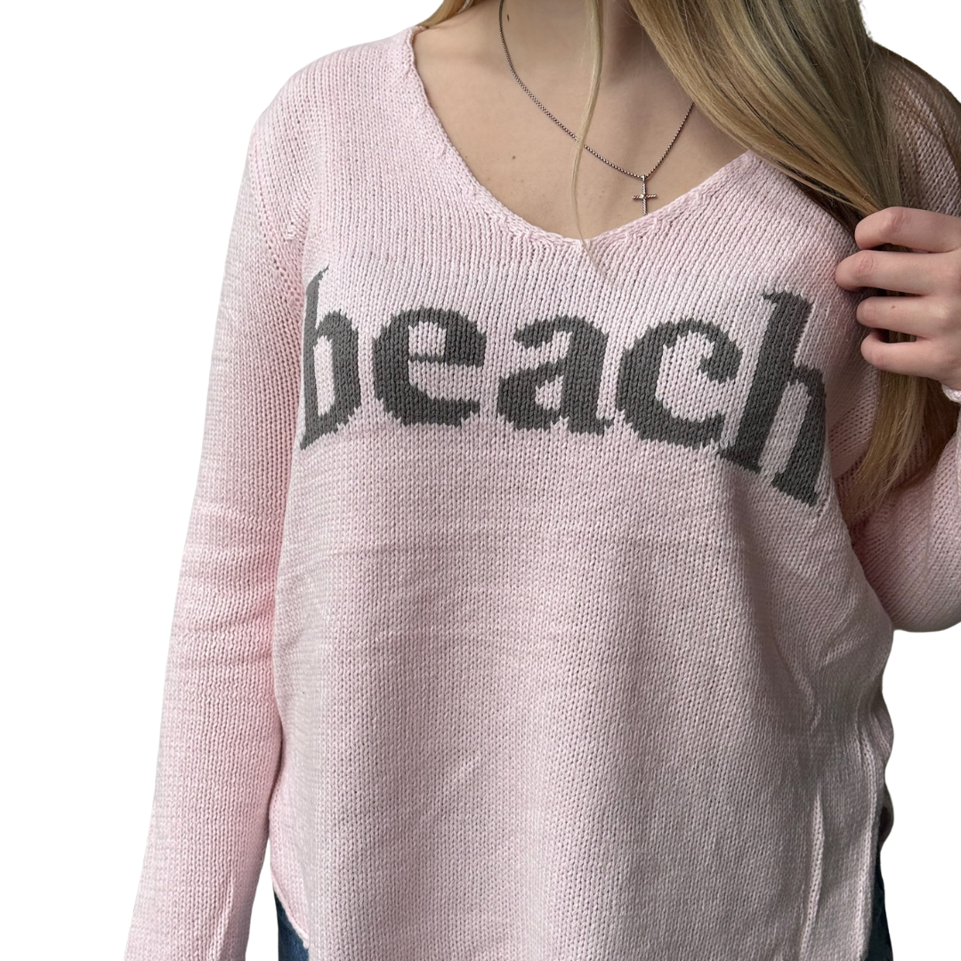 Beach V-Neck Lightweight Sweater