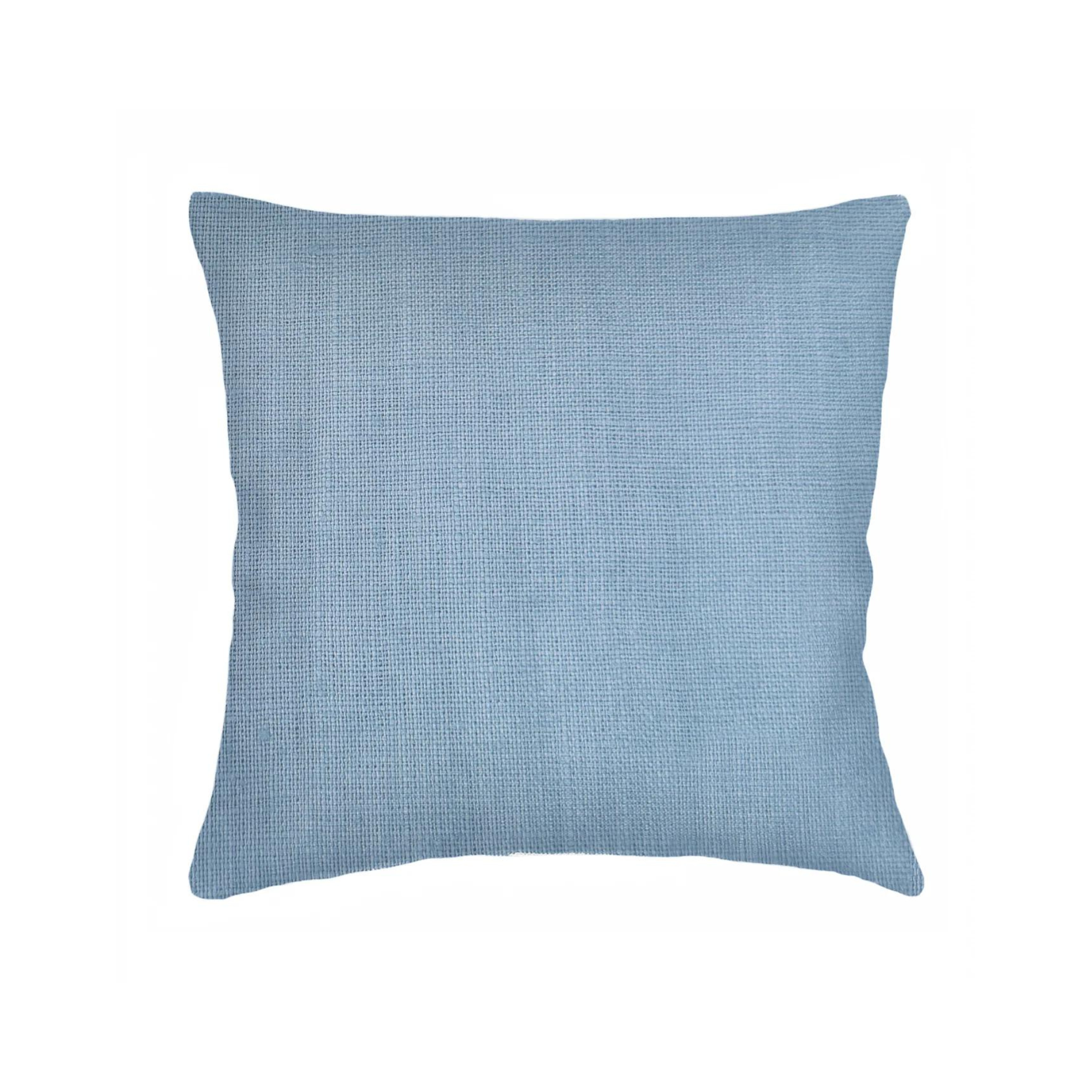 Coastal Blue So Soft Linen White Down Pillow
