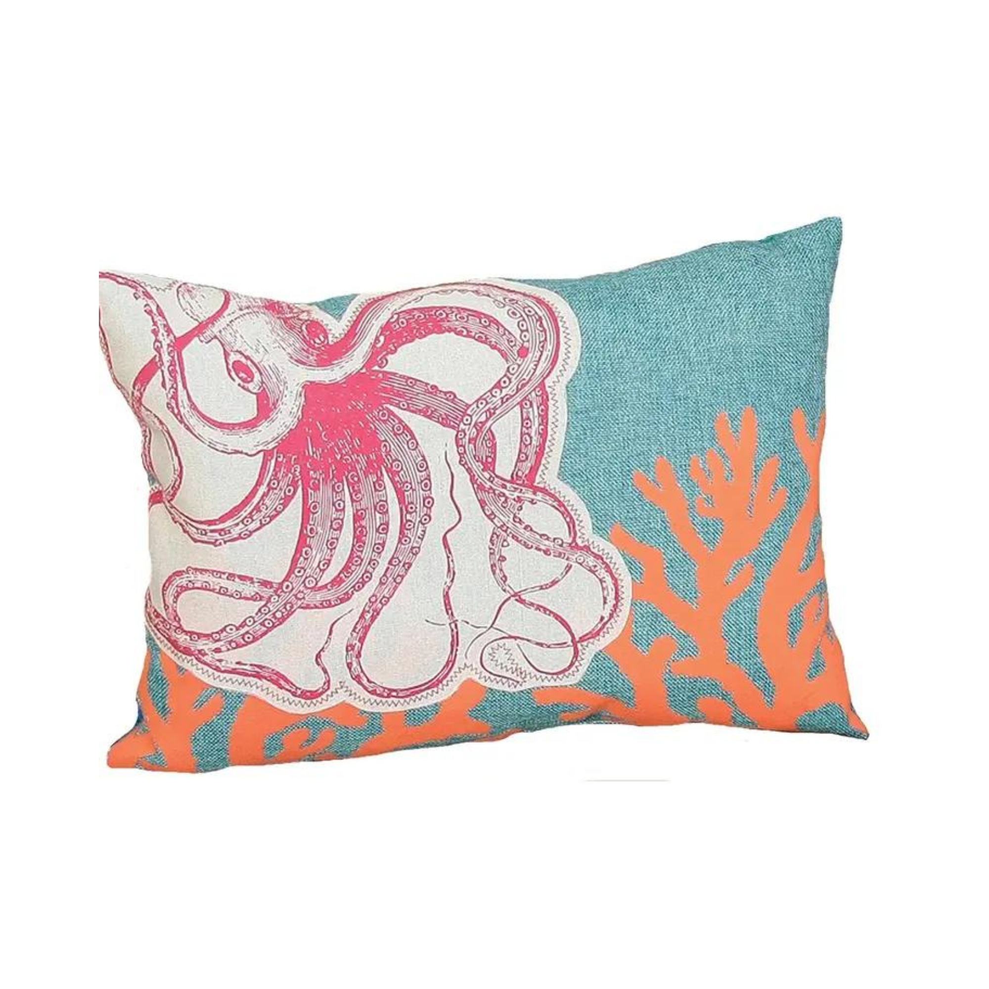 Octopus Applique Lumbar Pillow