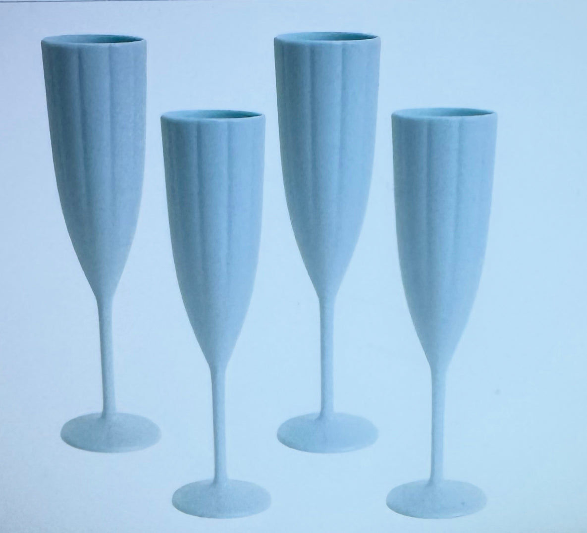 Garden Party Scolloped Acrylic Champagne Flutes (SET OF 4) - SUMNER EDIT
