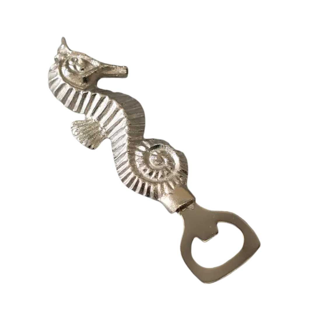 Aluminum Etched Seahorse Bottle Opener