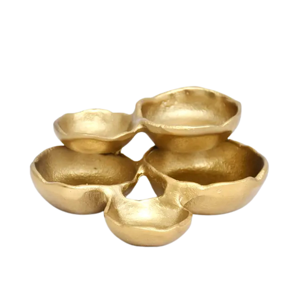 Aluminum Gold 5 Bowl Cluster