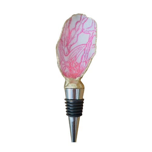 Pink Coral Oyster Shell Wine Stopper