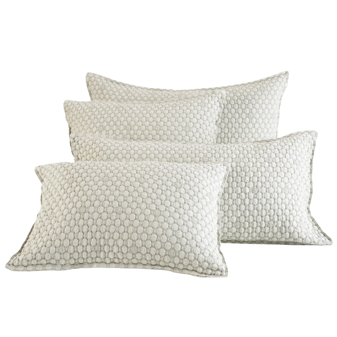 Lodi Matelasse Sage Dutch Euro Pillow
