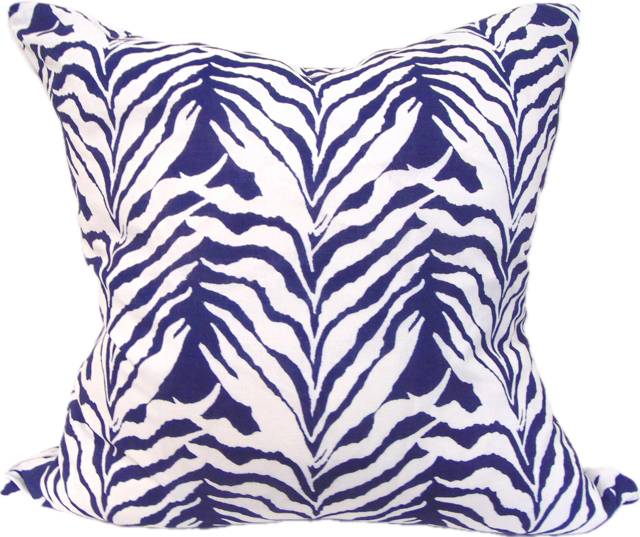 Limited Edition Seaweed Striped Navy Throw Pillow