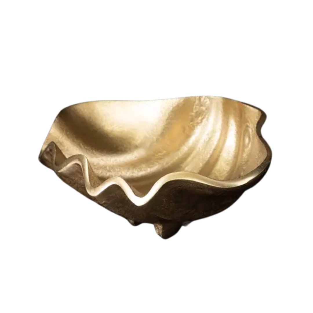 Textured Gold Seashell Bowl