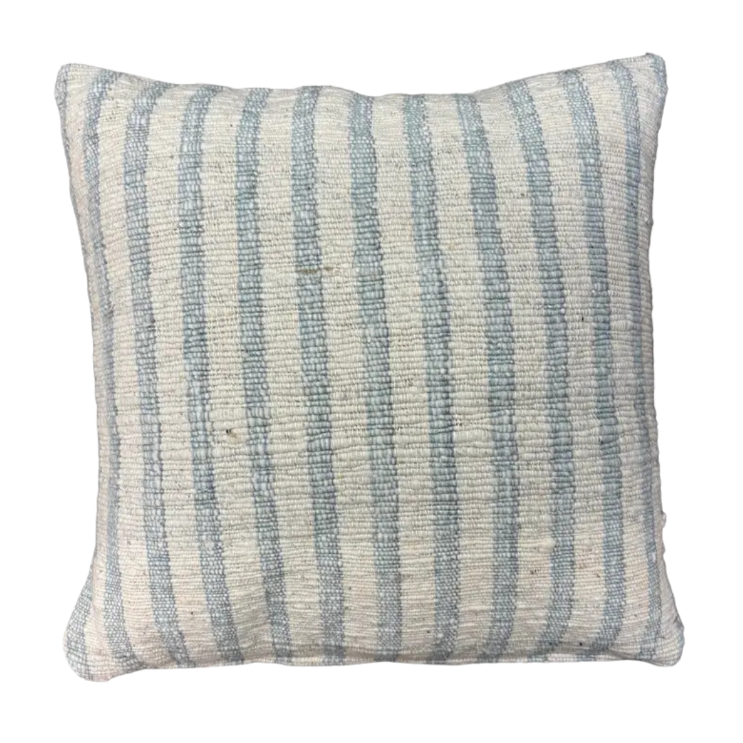 Blue Stripe Cotton Pillow