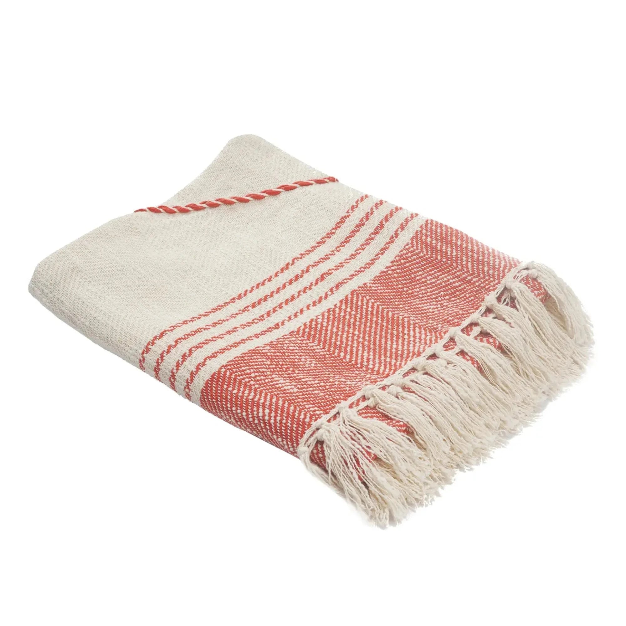 Coastal Edge Geometric Diamond Throw Blanket with Fringe