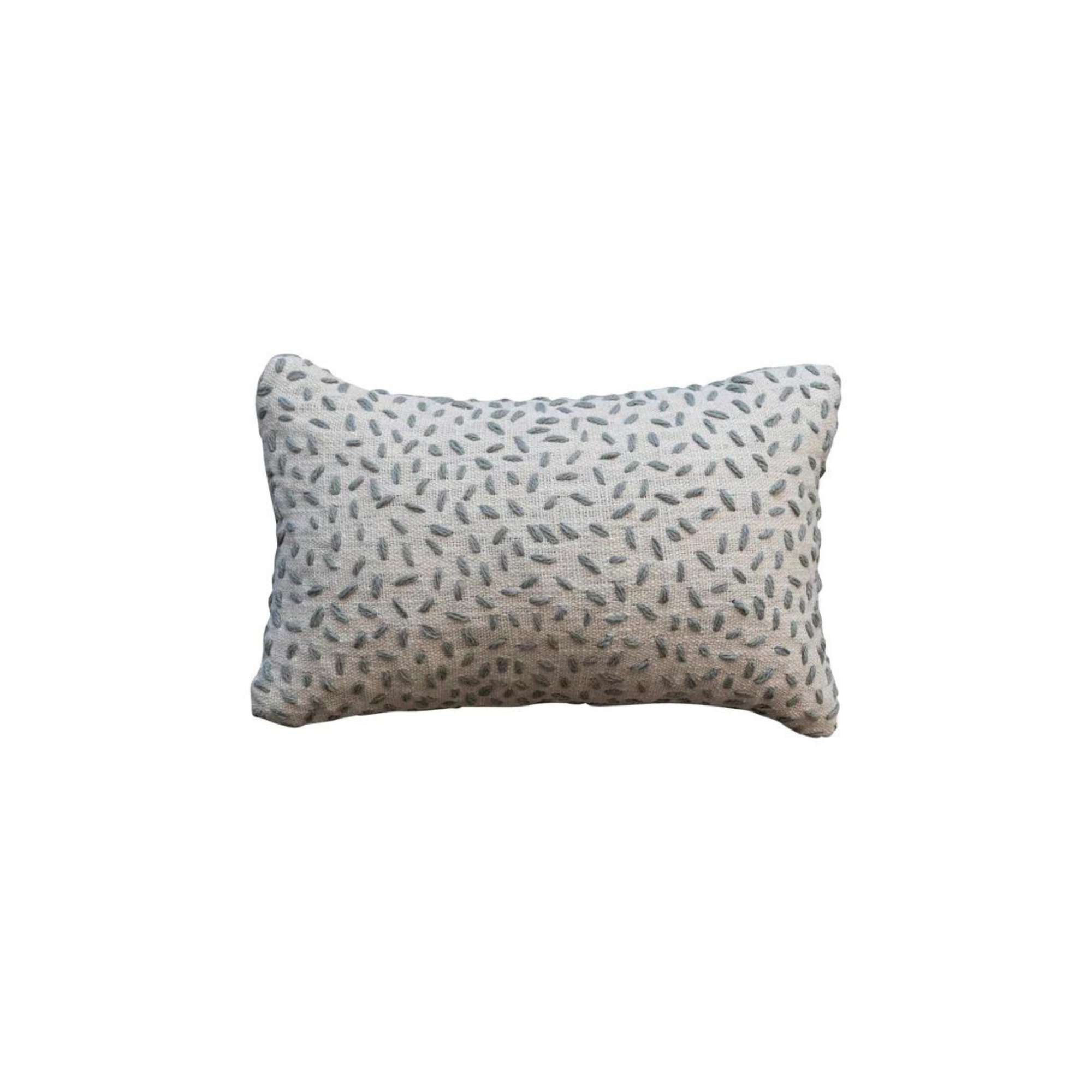 Kantha Stitch Lumbar Pillow