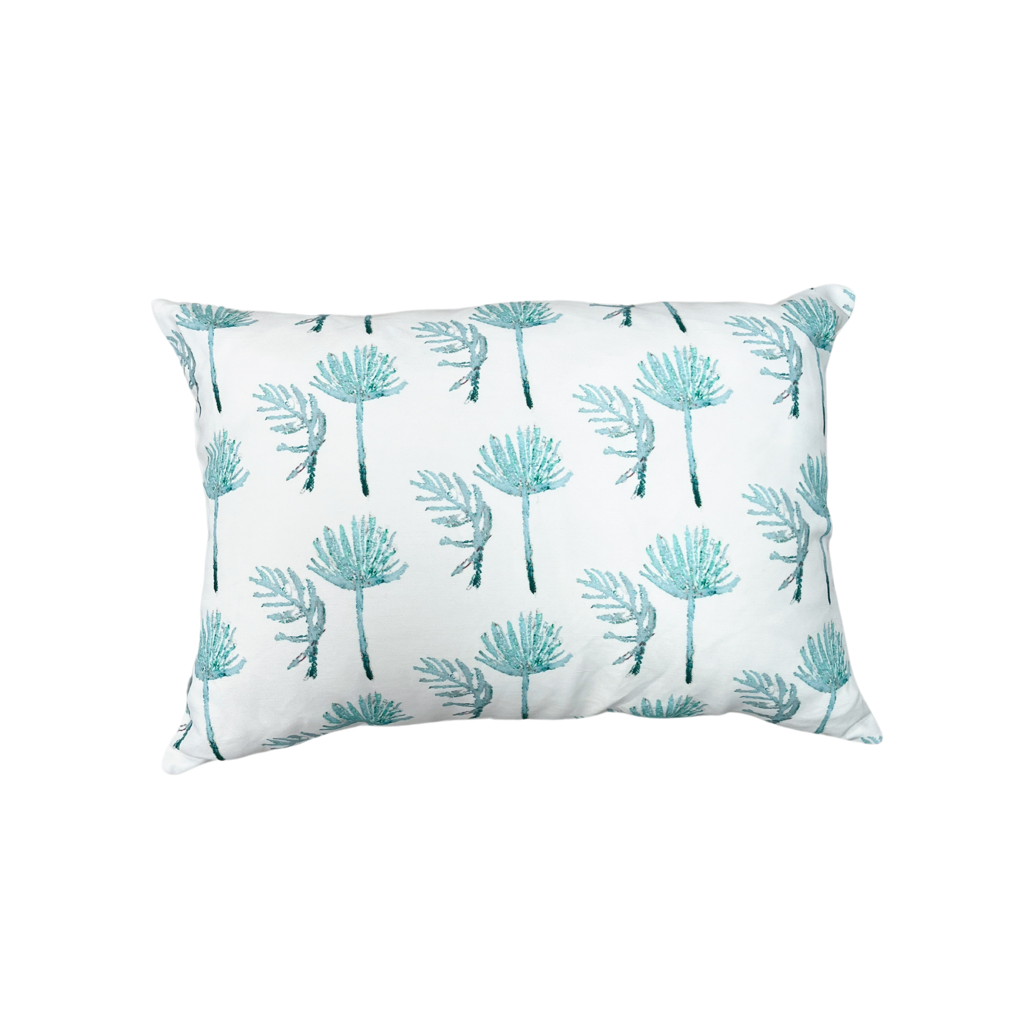 Palmetto White Throw Pillow