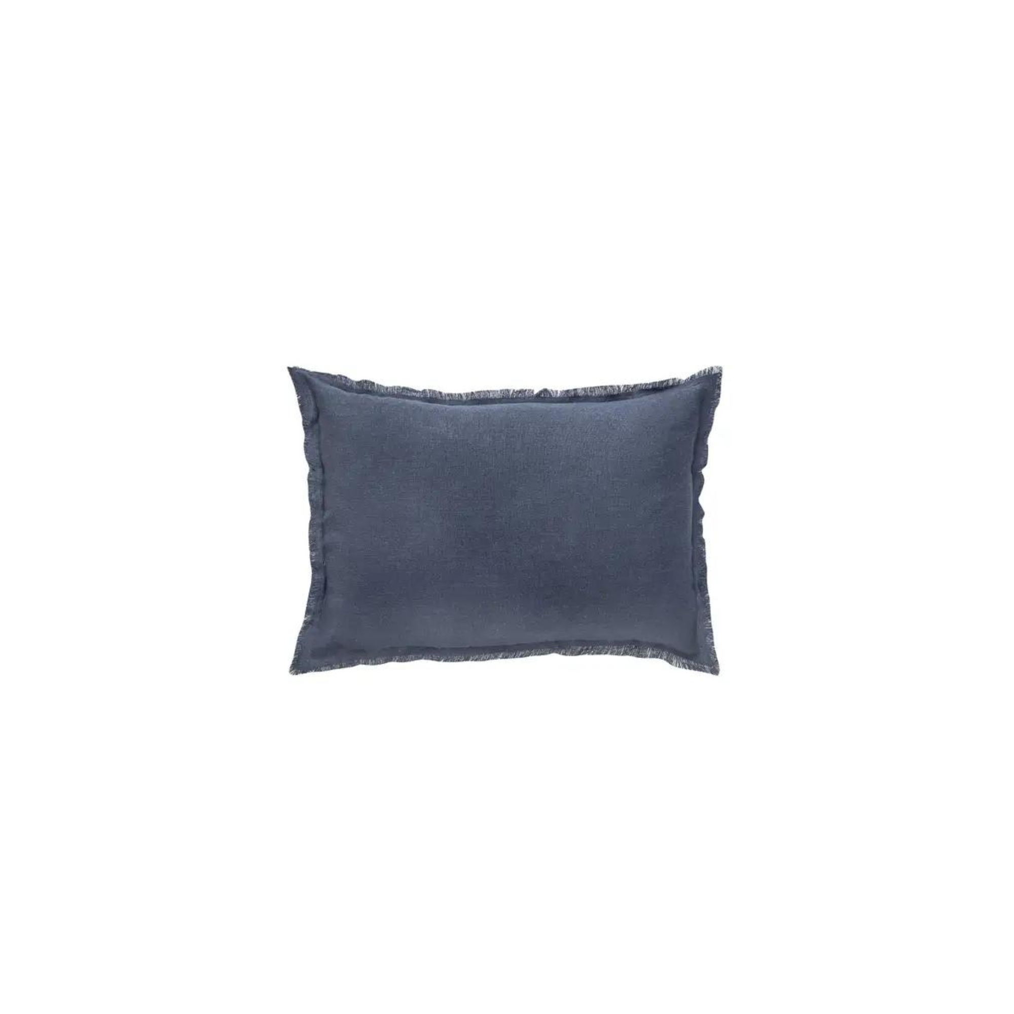 Navy Blue So Soft fringe Linen Pillows