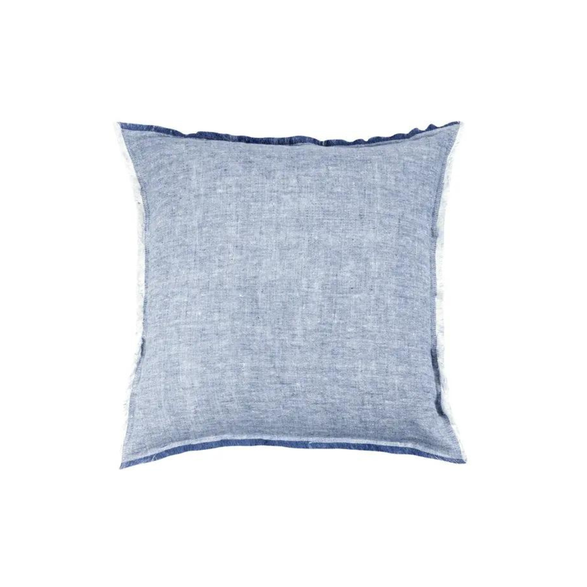 Chambray Blue Linen Pillows