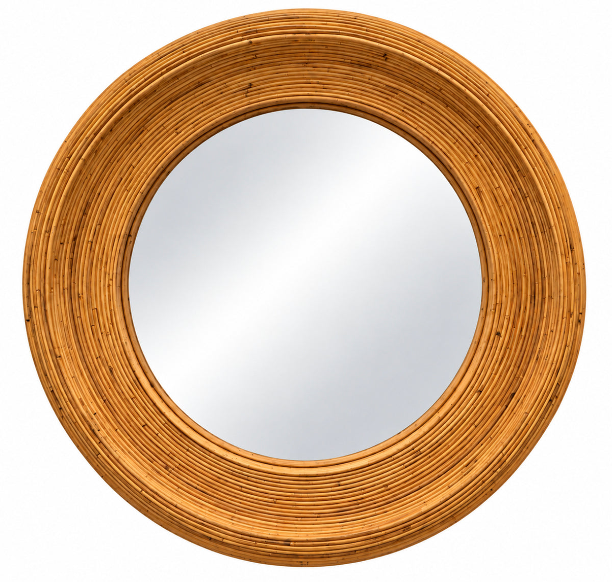 Round Rattan Mirror