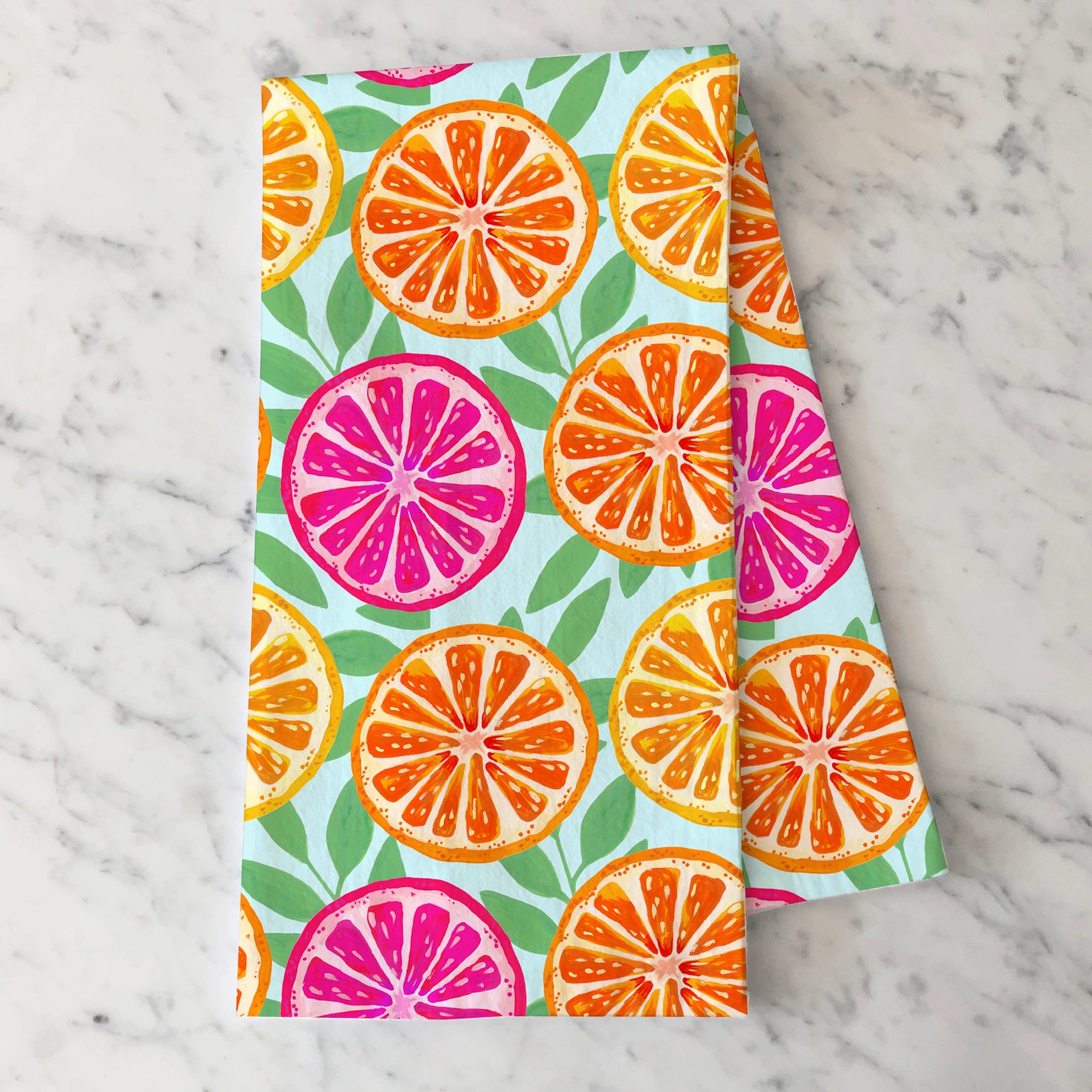 Bright Citrus Tea Towel