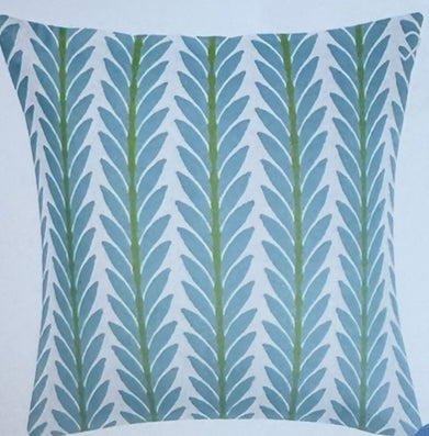 Laura Park  Frond French Blue Decorative  Pillow, 22" x 22"