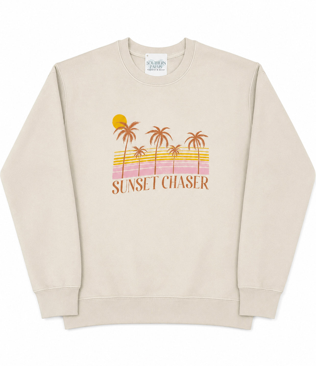 Sunset Chaser Crewneck Sweatshirt- Heather Dust