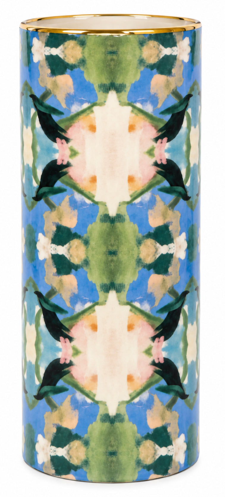 Laura Park  Ceramic Vase with Gold Rim