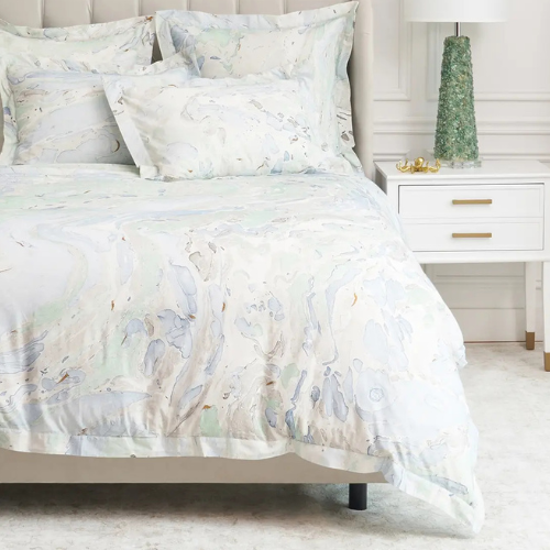 Marble Sea Glass Green Euro Sham