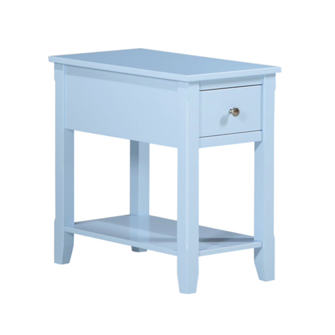 Blue Side Table with USB