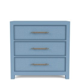 Rosalie 3 Drawer chest with linen in blue