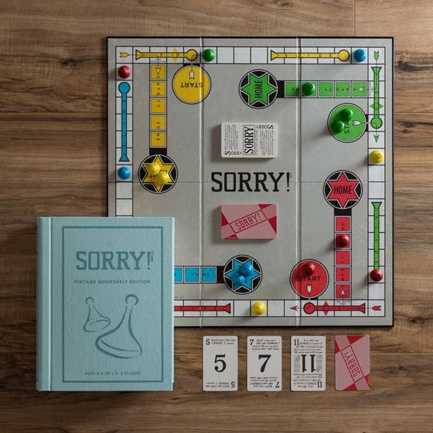 Sorry 2 Sorry Bookshelf Board Game | Southern Palms Furniture & Decor