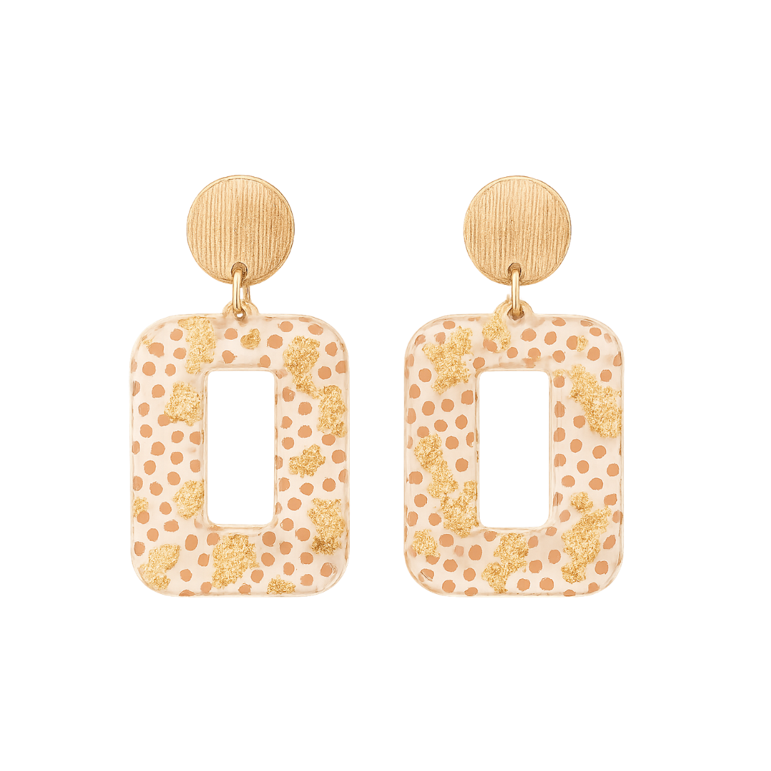 Golden Glow Confetti Earrings