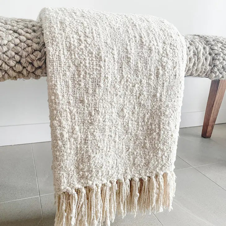 Cozy Cotton Boucle Throw