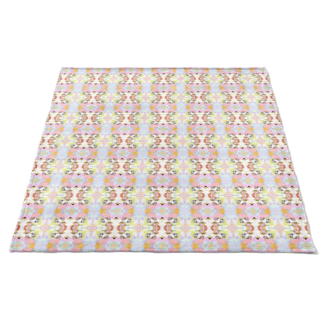 Laura Park Brooks Avenue Pink Fleece Blanket