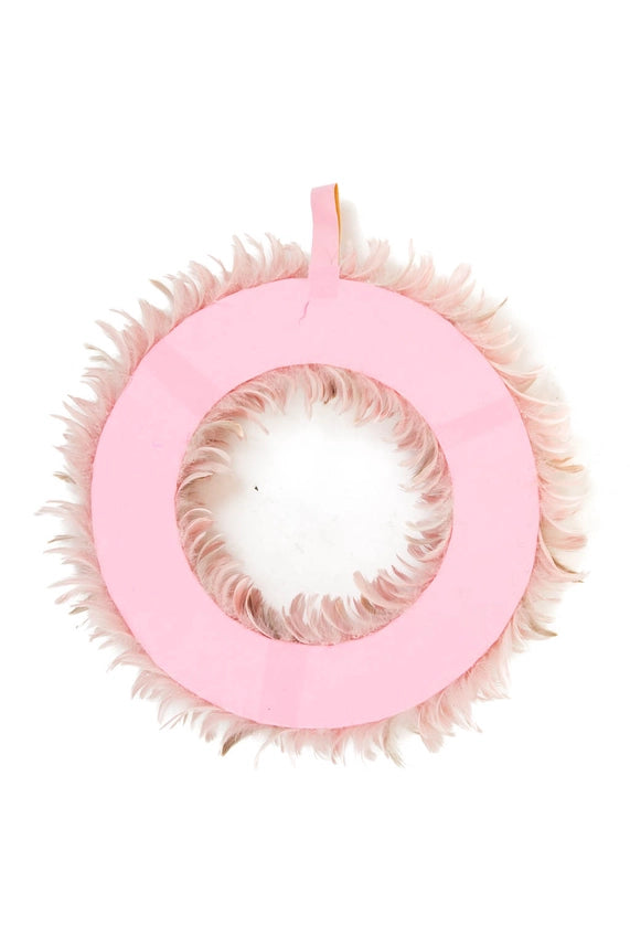 Pink Feathery Wreath