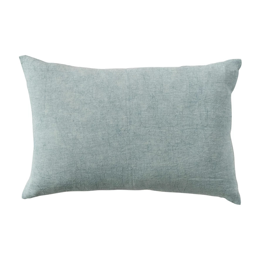 Stonewashed Linen Lumbar Pillow