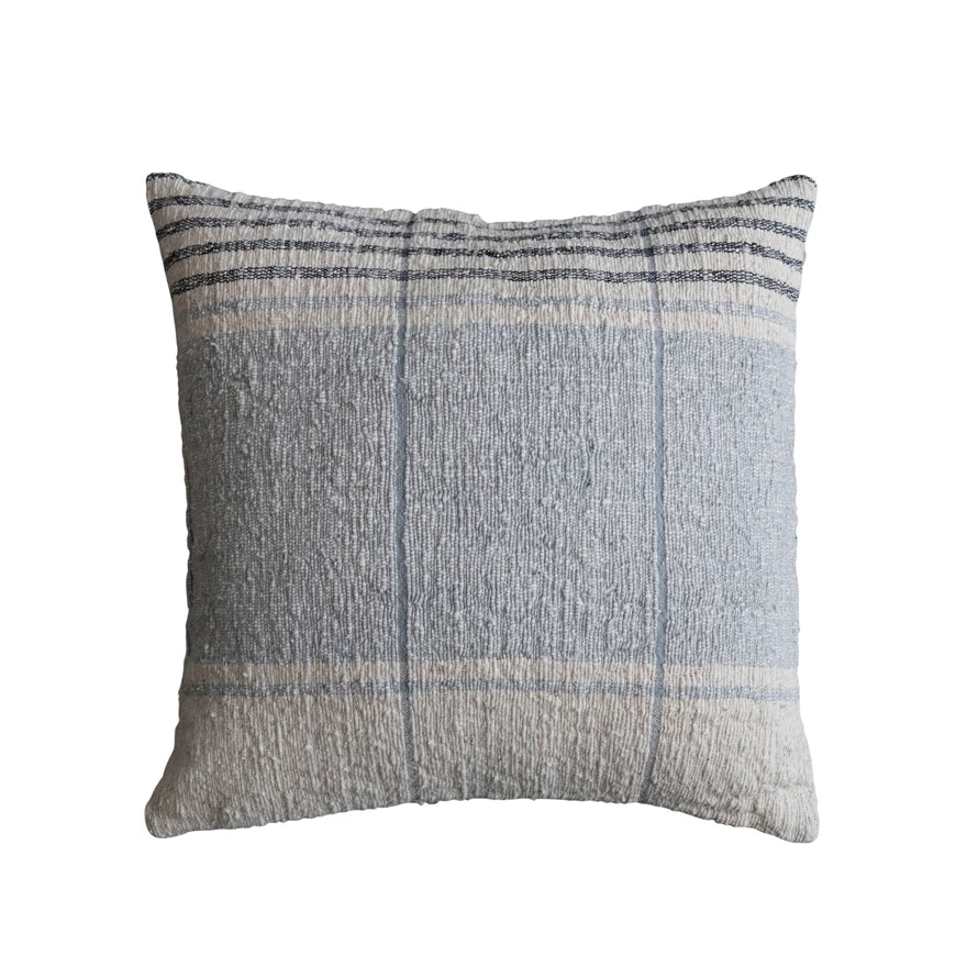 Stripe Cotton Slub Throw Pillow