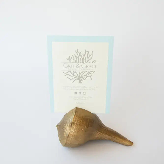 Gold Conch Sign Holder