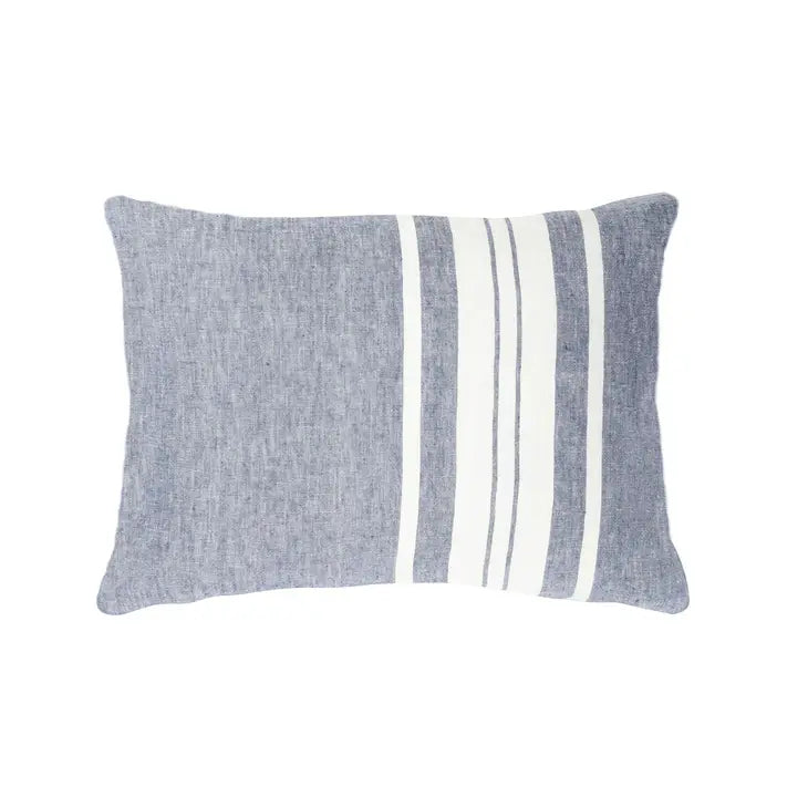 Chambray Stripe Lumbar Pillow