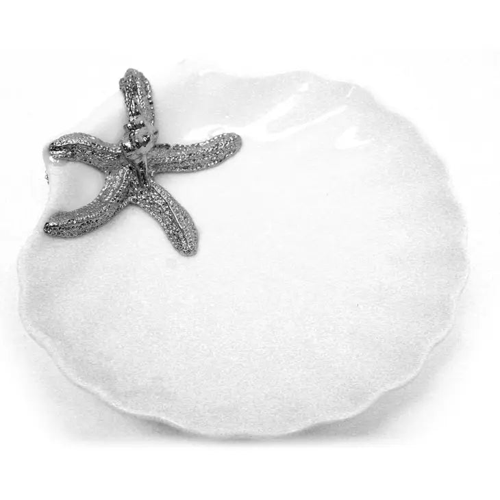 Starfish Ceramic Clam Shell Dish